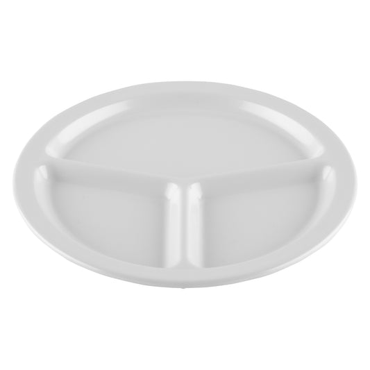 10" 3-Compartment Plate (12 Pack)