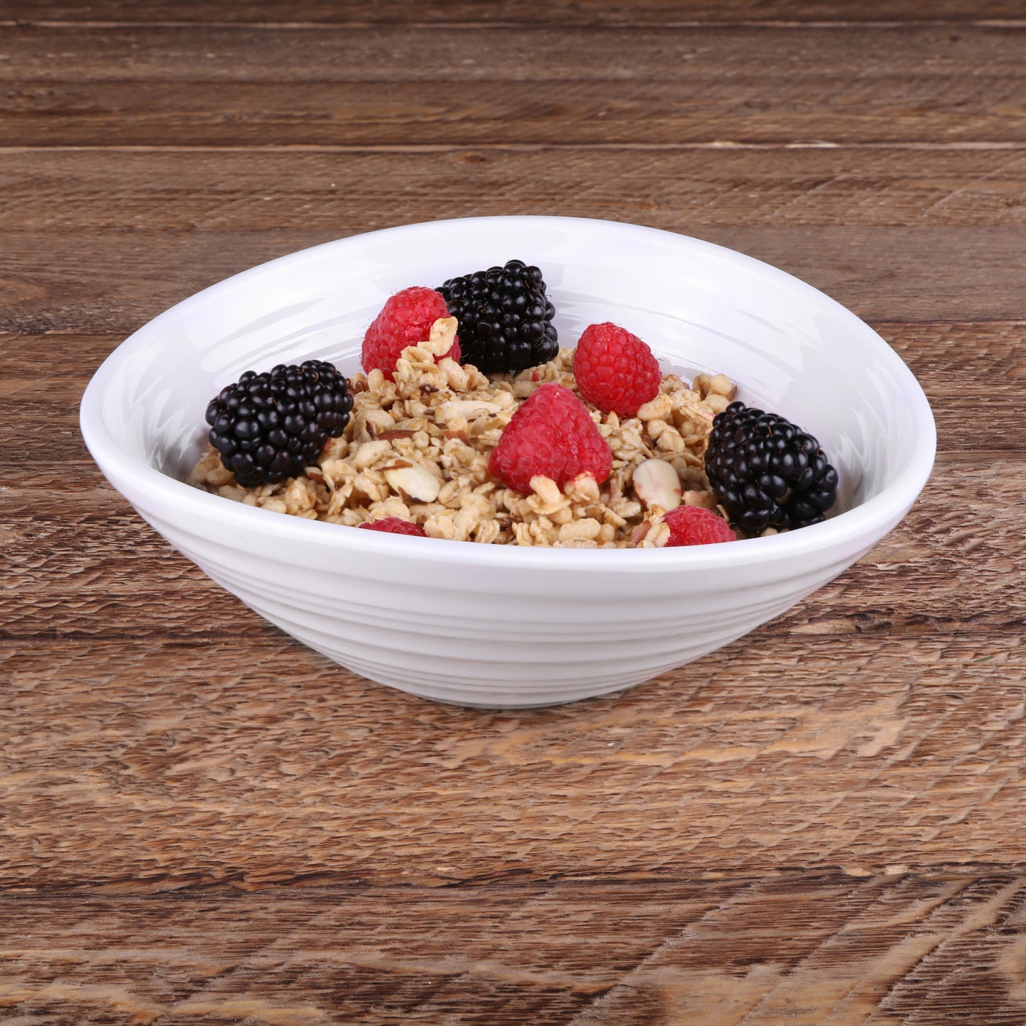 Melamine Oblong Swirl Bowl - White