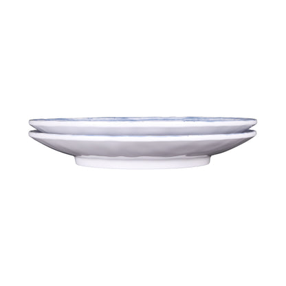 Melamine Round Plate - Navy Design