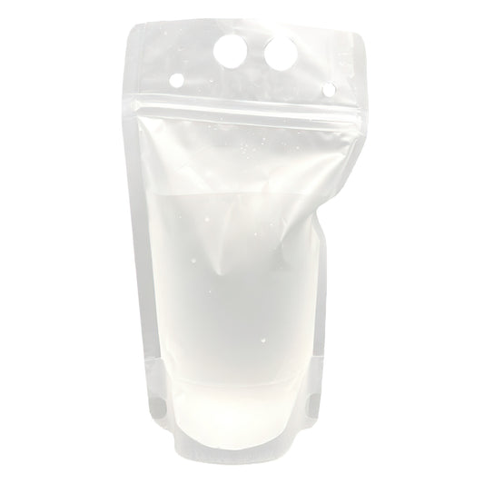 25 oz. Clear, Plastic, Drink Pouch, 6.3" Top Dia., 10.25" Tall, (100 pcs. per Case), G.E.T. Cocktails To-Go