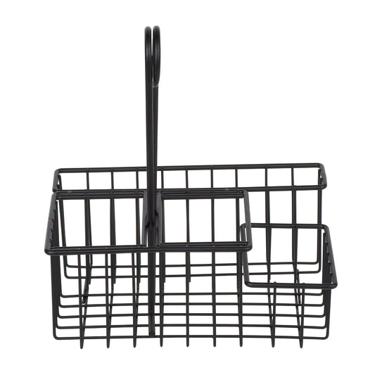 Metal Four Compartment Condiment Caddy