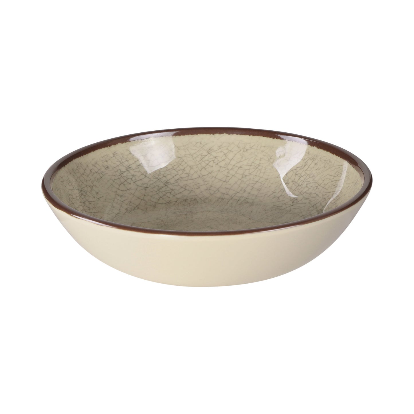 Melamine Round Crackle Bowl - Vanilla