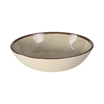 Melamine Round Crackle Bowl - Vanilla