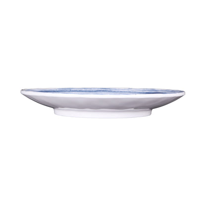 Melamine Round Plate - Navy Design