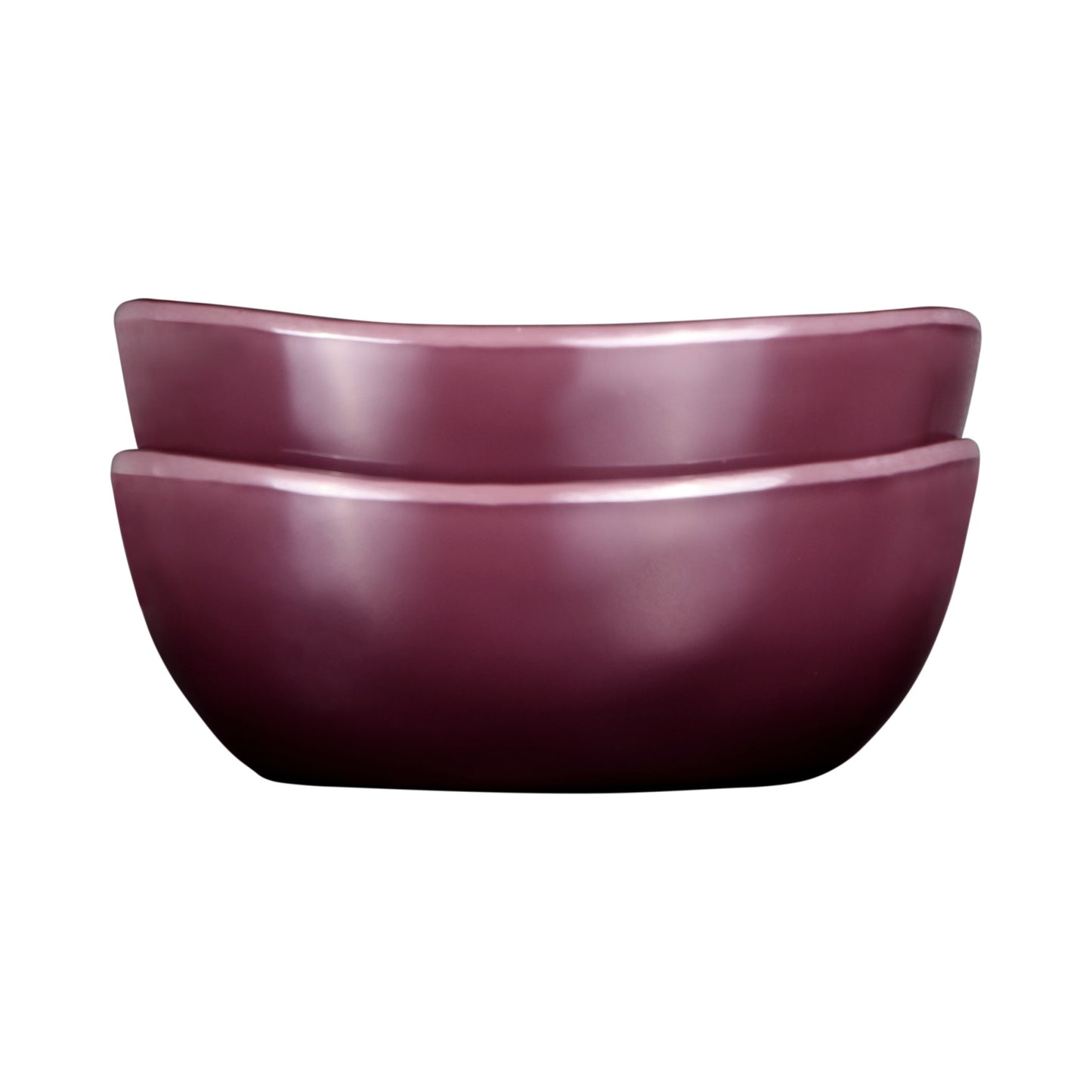 Melamine Irregular Round Bowl - Purple Glaze