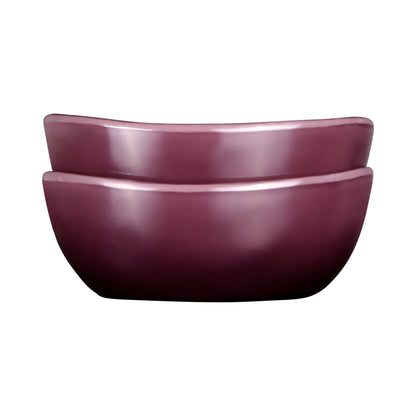 Melamine Irregular Round Bowl - Purple Glaze