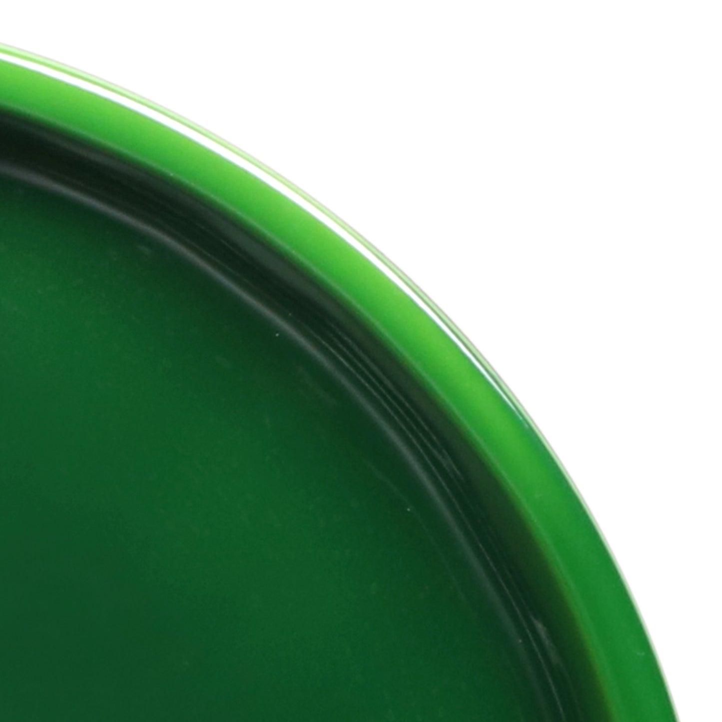 Melamine Round Coupe Plate - Green Glaze