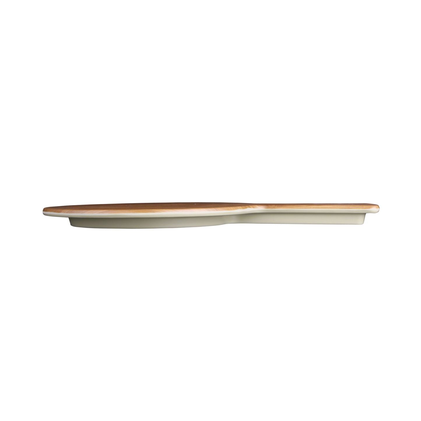 Melamine Round Serving Board - Bamboo