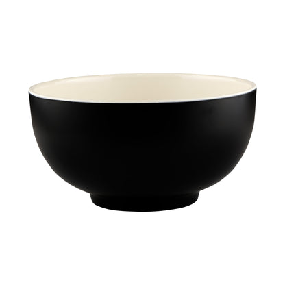Melamine Round Two-Tone Bowl - Ebony Outside, Sand Inside