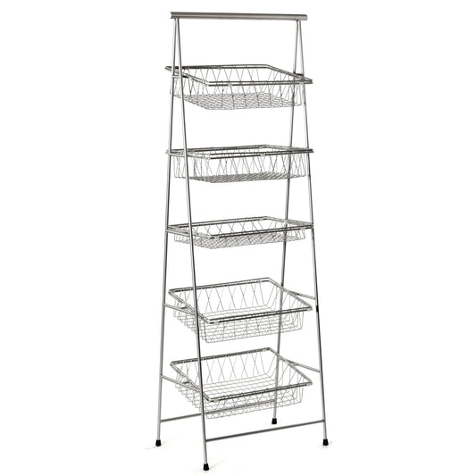 23.5" x 14" Rectangular 5-Tier Pane Stand, 64" tall (fits I