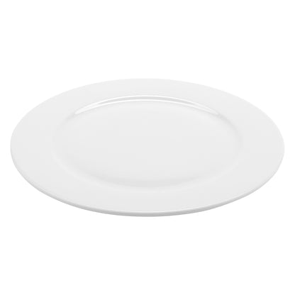 11" Bright White Porcelain Rolled Edge Plate, Corona Actualite (12 Pack)