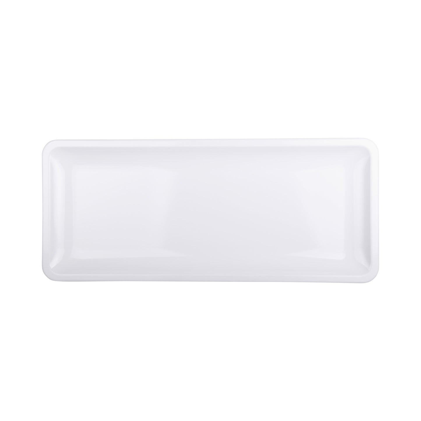 Melamine Rectangular Coupe Platter - White