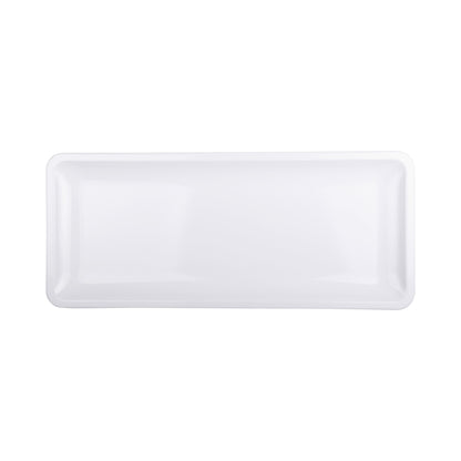 Melamine Rectangular Coupe Platter - White