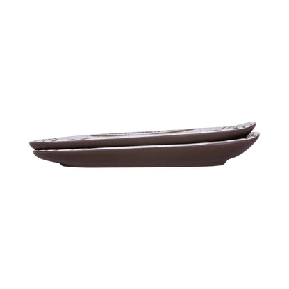 Melamine Oval Plate - Stardust White