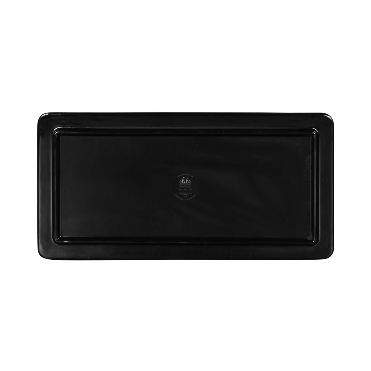 Melamine Rectangular Serving Tray - Black, Horizon Marble
