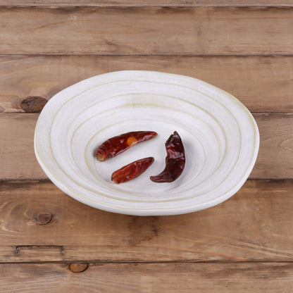 Melamine Irregular Round Bowl - Off White Design