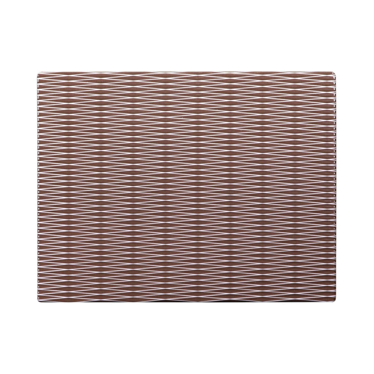 Melamine Rectangular Plate - White w/ Chocolate Decal