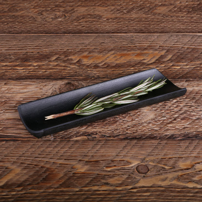 Melamine Towel Plate - Black