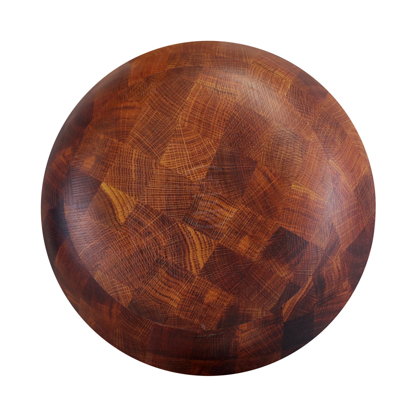 Melamine Round Bowl - Checkered Wood