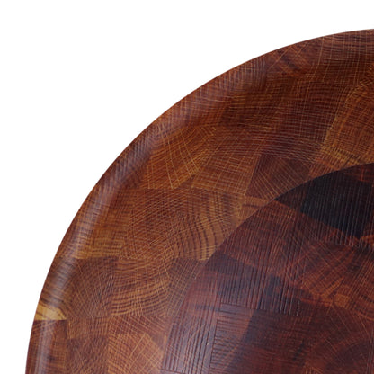 Melamine Round Bowl - Checkered Wood