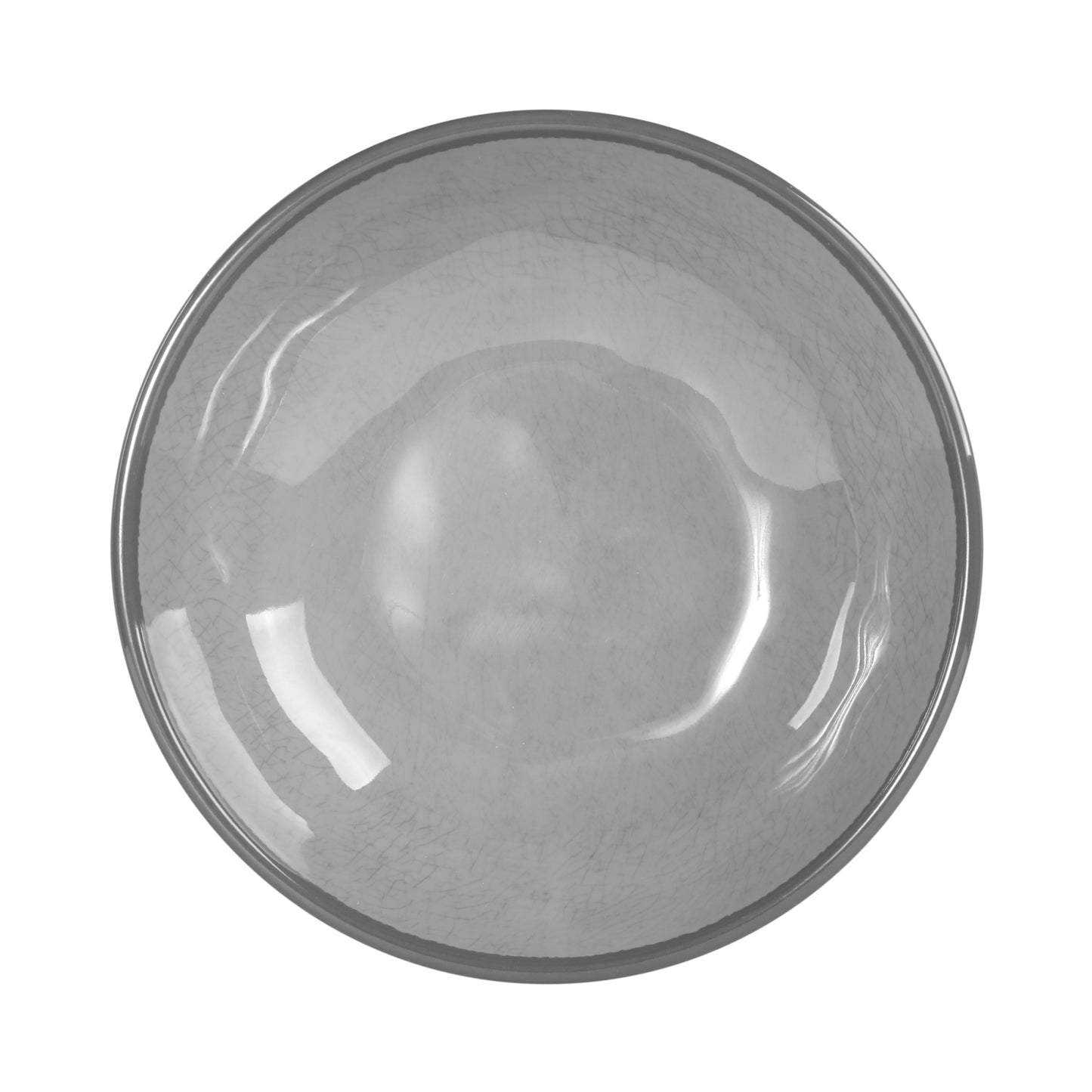 Melamine Round Crackle Bowl - Gray