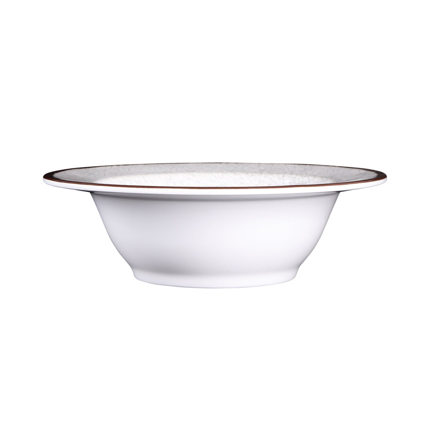 Melamine Round Crackle Bowl - White