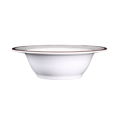 Melamine Round Crackle Bowl - White