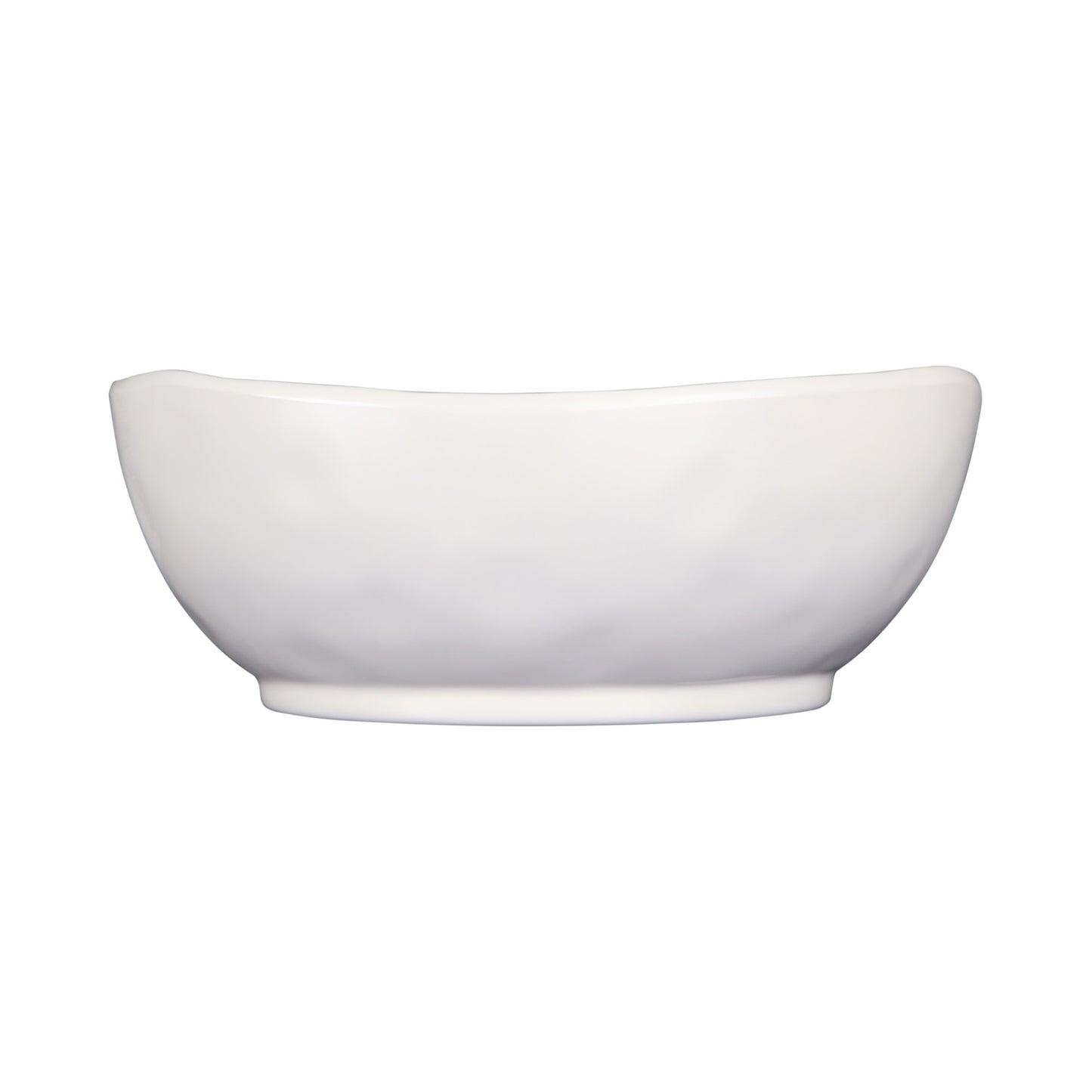 Melamine Irregular Round Bowl - Cream Glaze