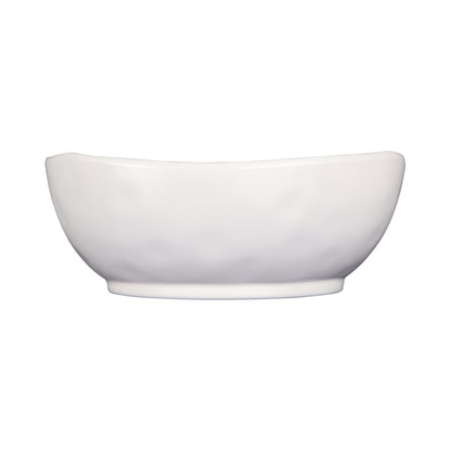 Melamine Irregular Round Bowl - Cream Glaze