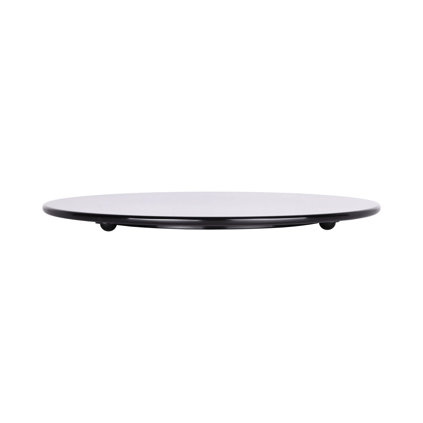 Melamine Round Flat Plate - Black