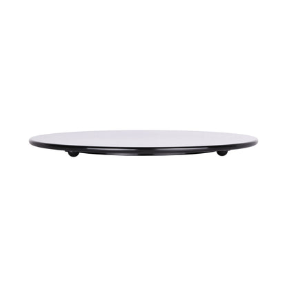 Melamine Round Flat Plate - Black