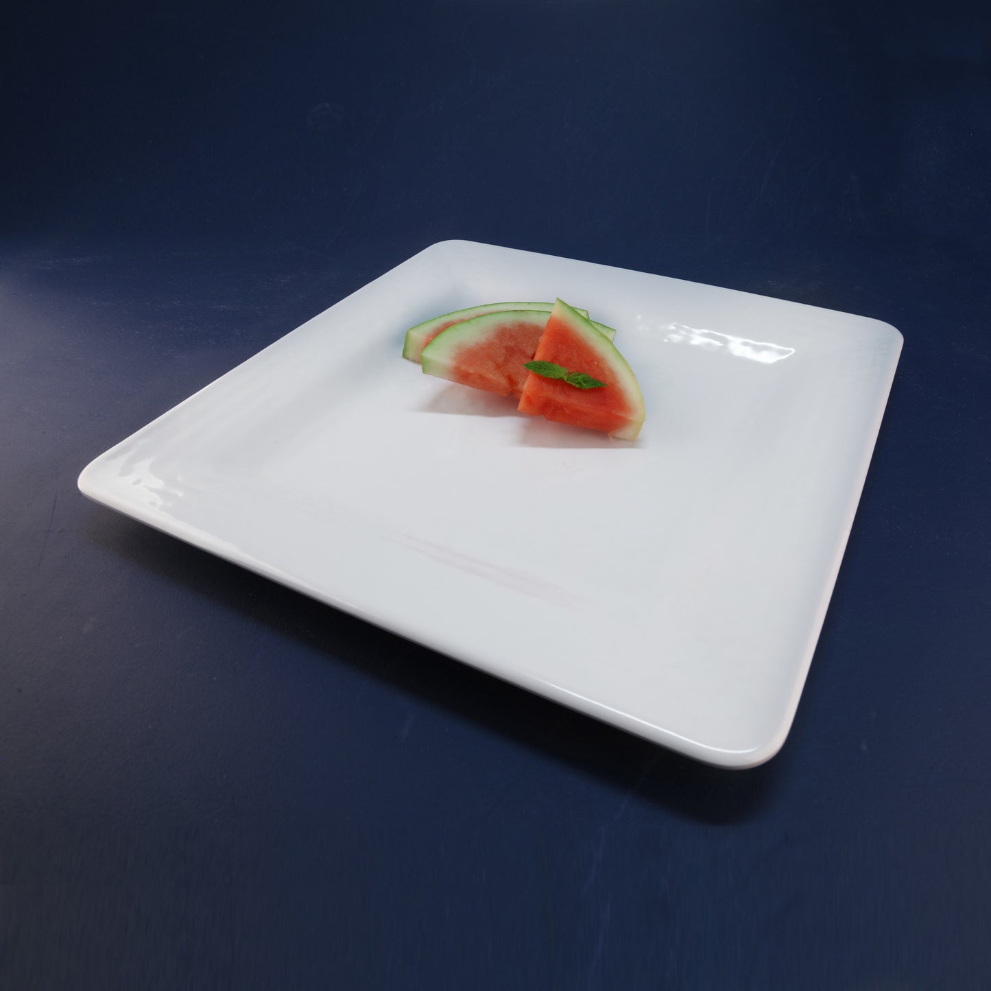 Melamine Square Pebble Plate - White