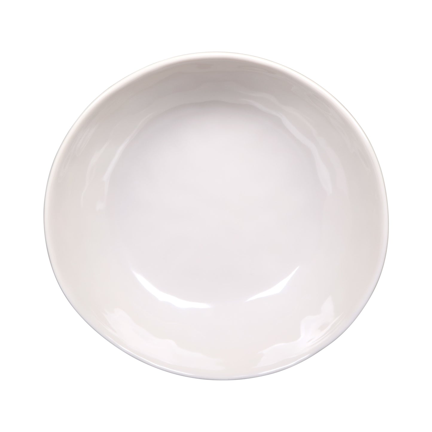 Melamine Irregular Round Bowl - Cream Glaze