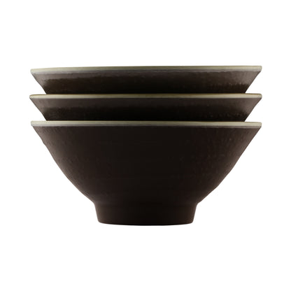 Melamine Bowl - Aubergine Matte Finish Outside/Lizard Gloss Finish Inside