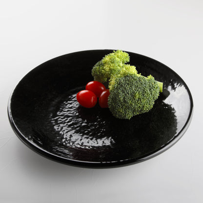 Melamine Round Pebble Plate - Black