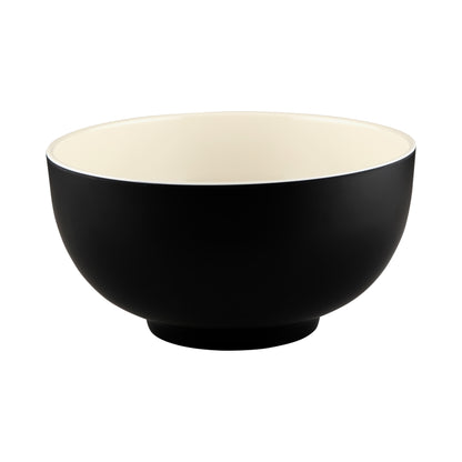 Melamine Round Two-Tone Bowl - Ebony Outside, Sand Inside