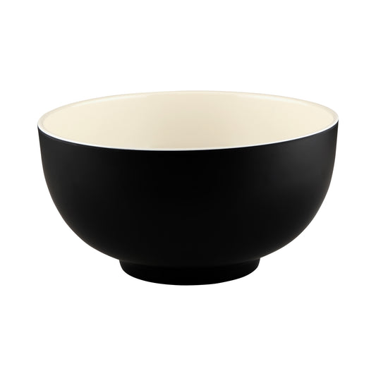 Melamine Round Two-Tone Bowl - Ebony Outside, Sand Inside