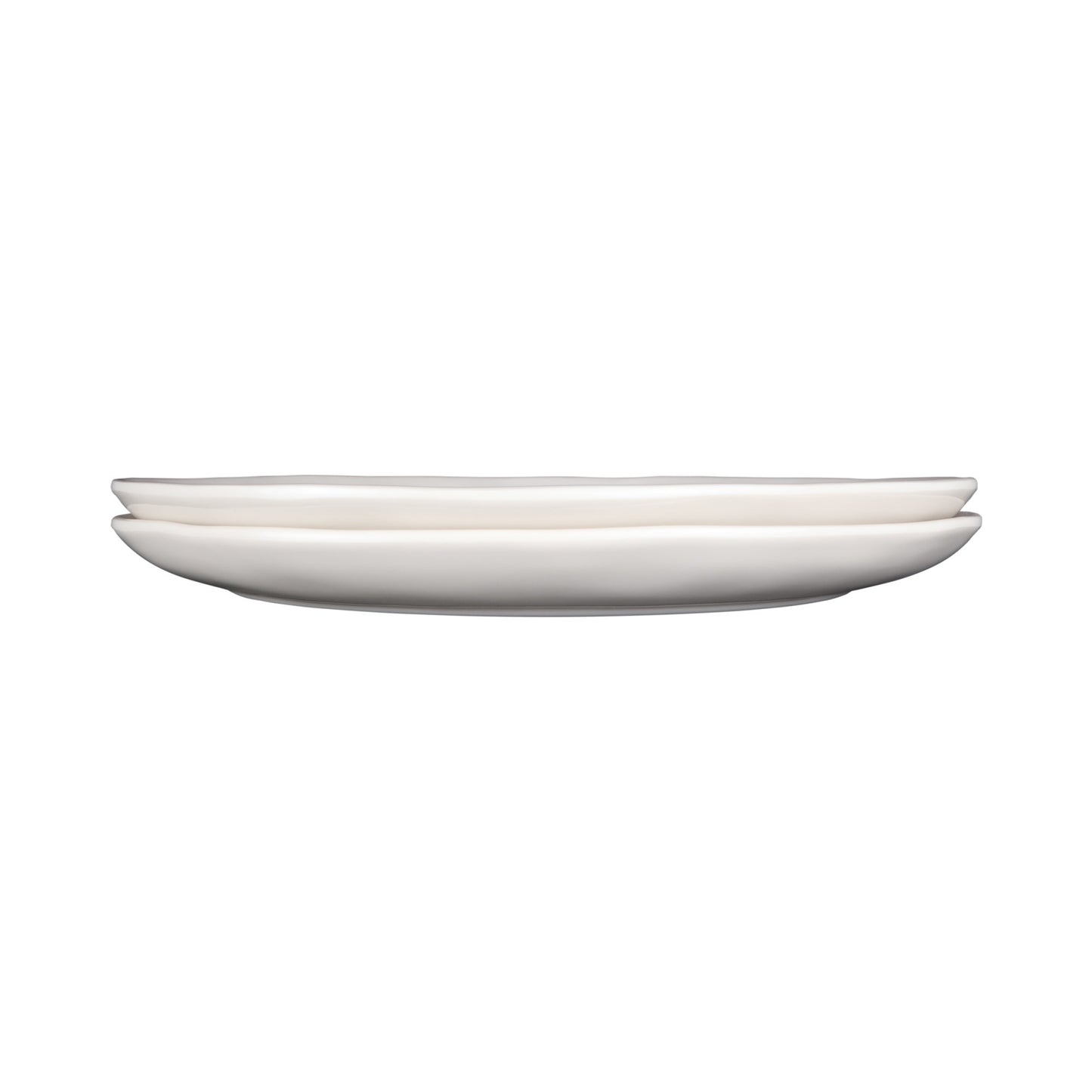 Melamine Round Plate - Cream Glaze
