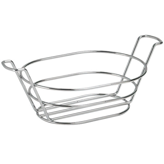 Oblong Metal Wire Basket With Handles