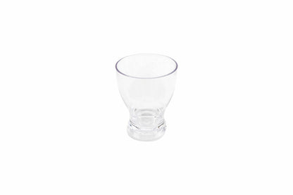 7oz Flared Clear SAN Plastic Glass 3"L x 3"W x 3.78"H. GET. (12 Pack)