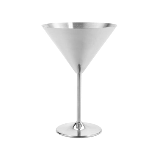 12 oz. (12.85 oz. rim-full), 4.92" Stainless Steel Martini (Set of 4 ea.)