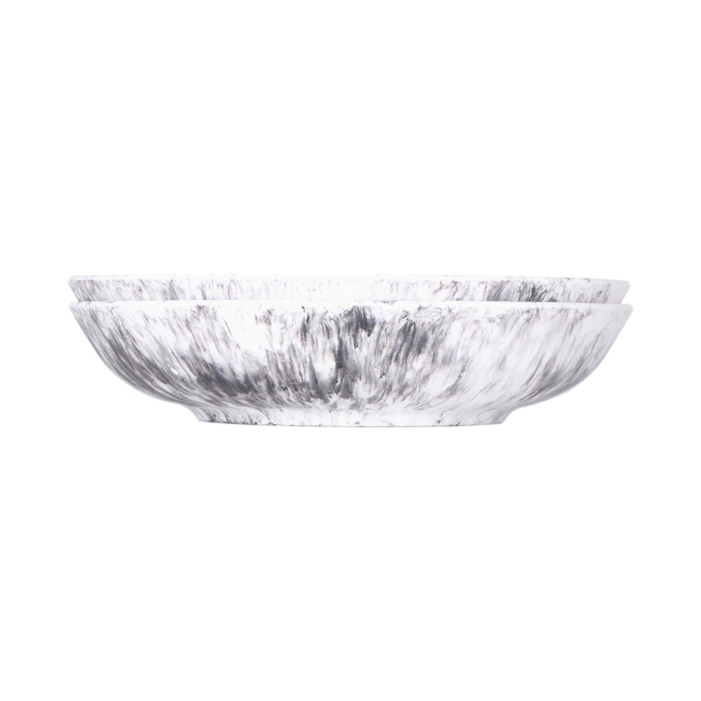 Melamine Round Coupe Bowl - Black Marble