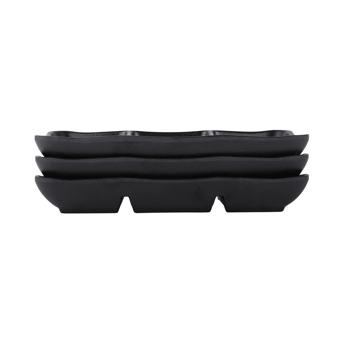 Melamine 3 Compartment Tray - Black