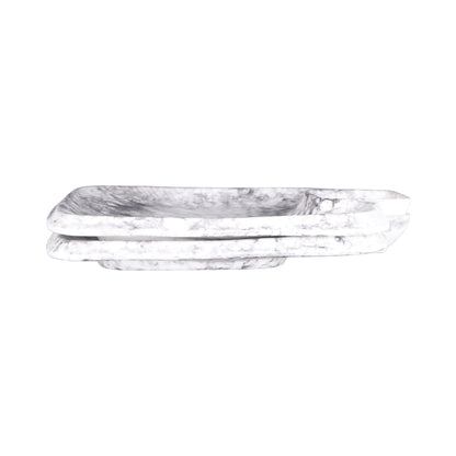 Melamine Square Chip & Dip Plate - Black Marble