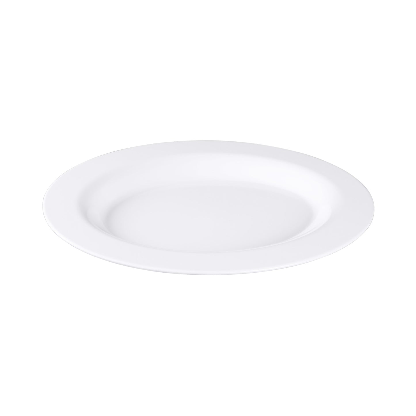 Melamine Wide Rim Oval Platter - White