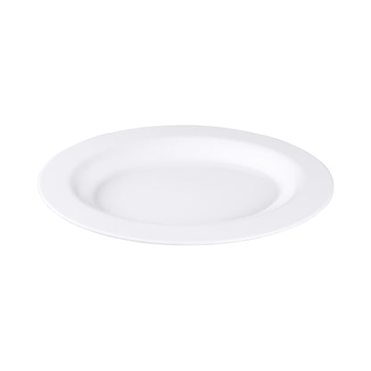 Melamine Wide Rim Oval Platter - White