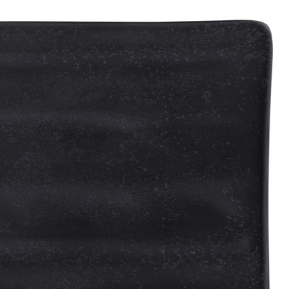 Melamine Rectangular Wave Tray - Black