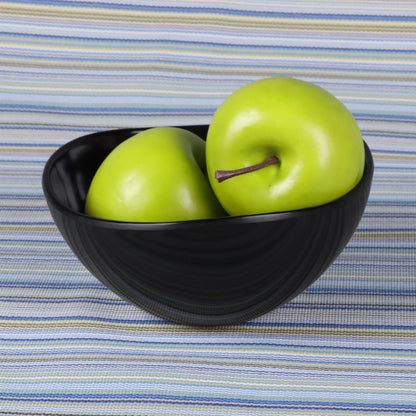 Melamine Almost Oval Bowl - Black