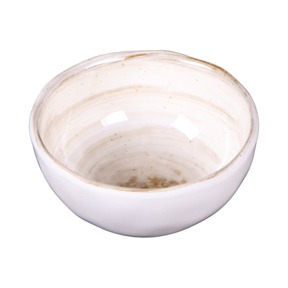 Melamine Round Bowl - Taupe Design
