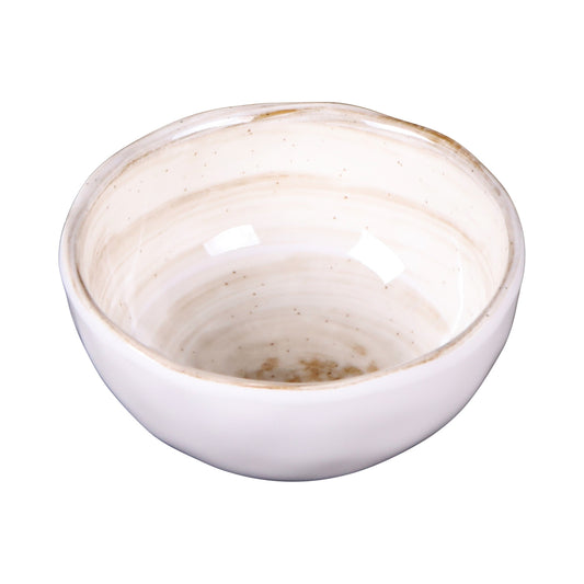 Melamine Round Bowl - Taupe Design
